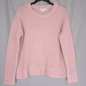 TOAD and CO Top Sweater SMALL Knit WOOL NON MULESED Blend Capuccino Boucle Pink